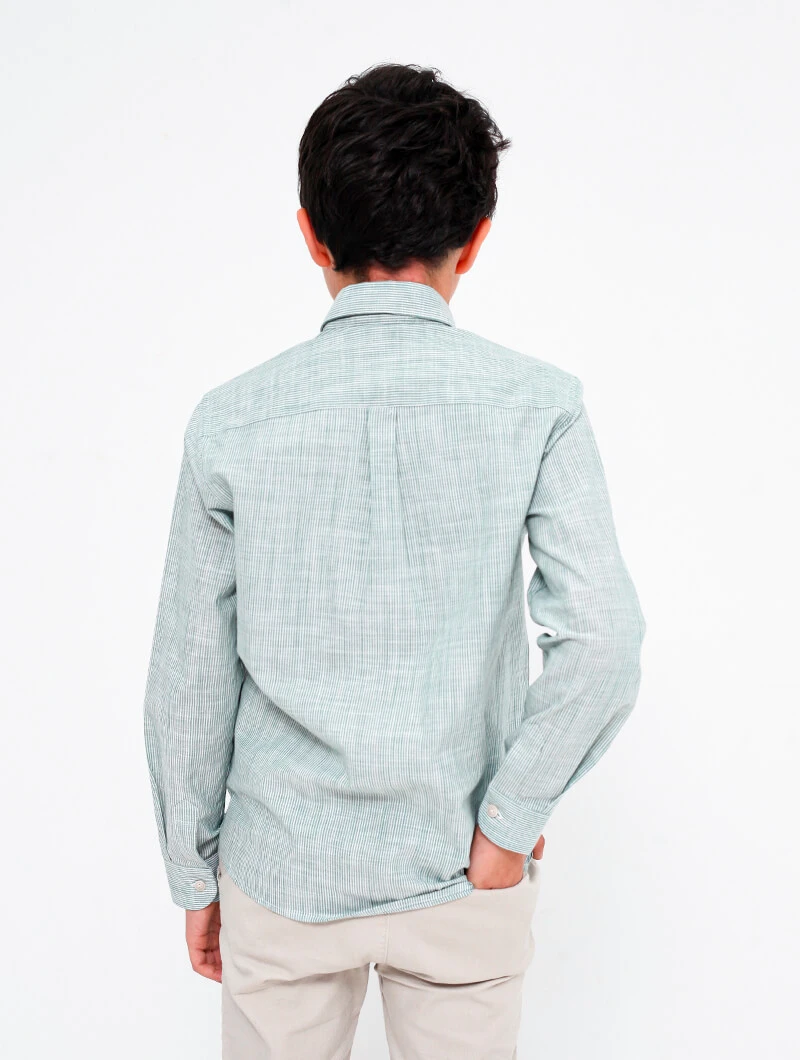 Chemise unie manches longues